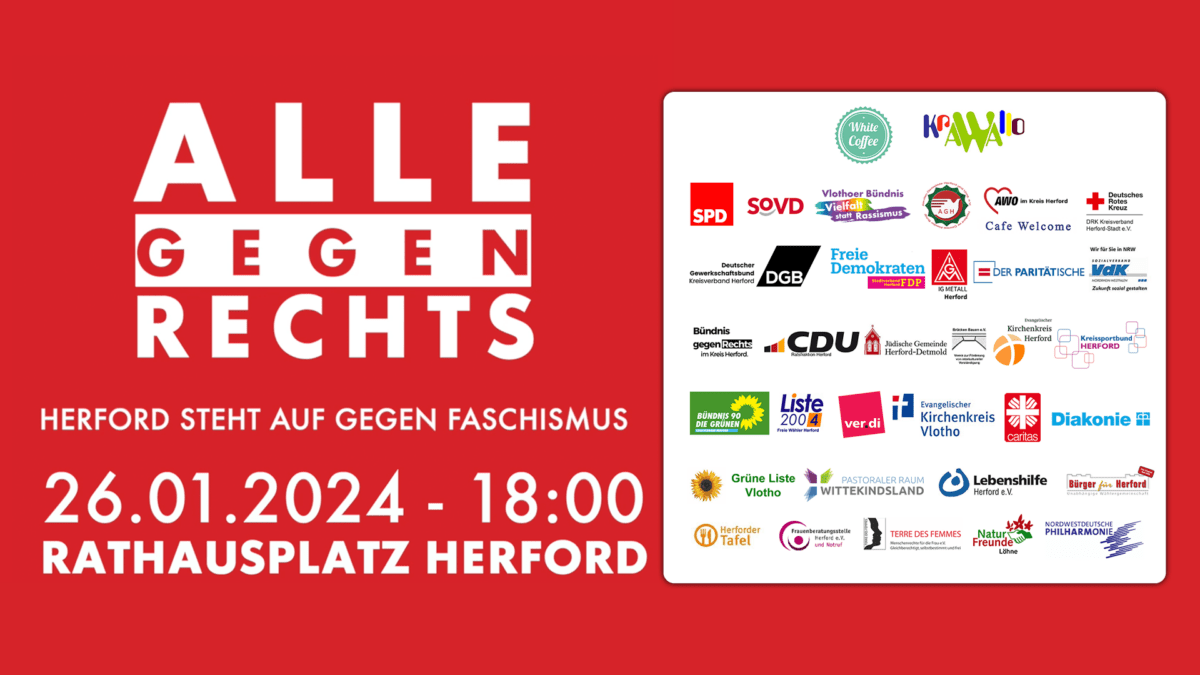 ALLE GEGEN RECHTS - Herford steht auf gegen Faschismus